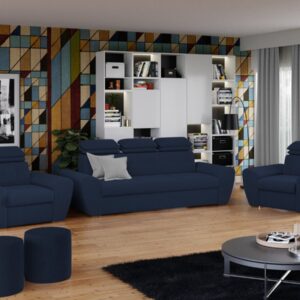 Set Canapea si Fotolii Barini Albastru