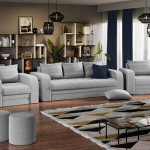 Set Canapea si Fotolii Camila Gri Deschis