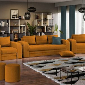 Set Canapea si Fotolii Camila Portocaliu