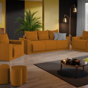 Set Canapea si Fotolii Nova Portocaliu