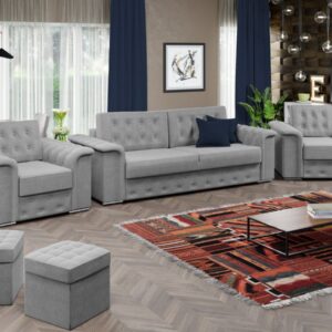 Set Canapea si Fotolii Olimp Gri Deschis