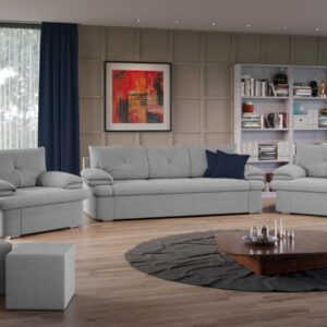 Set Canapea si Fotolii Roma Gri Deschis