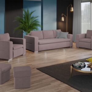 Set Canapea si Fotolii Ivy Roze