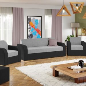 Set Canapea si Fotolii Mini Gri Deschis / Gri Antracit