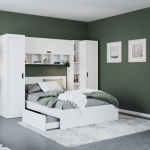 Set Mobila Dormitor Nordis 2.70m cu pat incadrat
