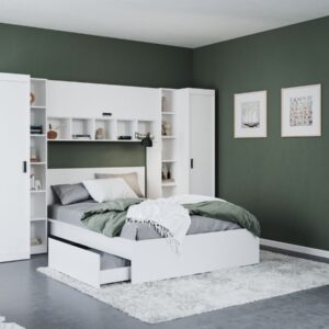Set Mobila Dormitor Nordis 2.98m cu pat incadrat