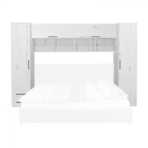 Set dormitor tineret YASMIN M2, 3 corpuri, alb Elvetia, 298x50x200 cm