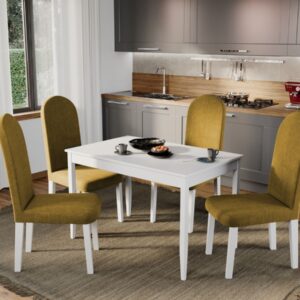 Set Masa Grand Alba + 4 Scaune Grand Mustar