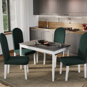 Set Masa Grand Gri + 4 Scaune Grand Verde