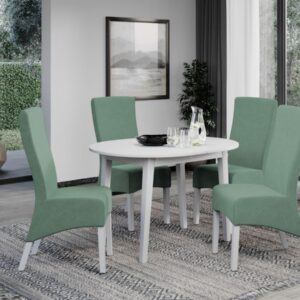 Set Masa Rosa extensibila + 4 Scaune Paris Castel 34
