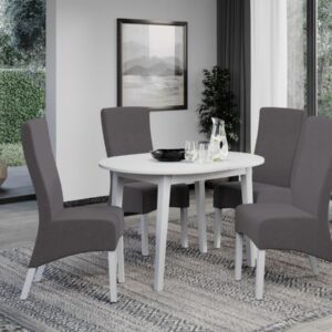 Set Masa Rosa extensibila + 4 Scaune Paris Westa 8