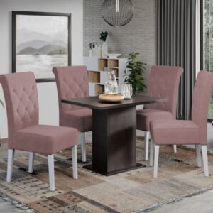 Set Masa Smart Wenghe + 4 Scaune Oslo Royal Velvet 6