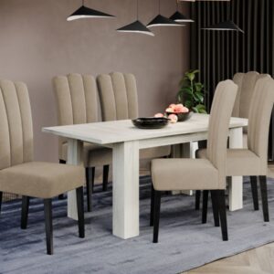 Set Masa Venetia extensibila + 6 Scaune Wog Moric 2