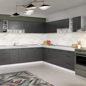 Set Mobila Bucatarie Colt Mina Grafit 280*280 Gri Antracit – C92