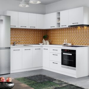 Set Mobila Bucatarie Colt Mina Pure 180*220 Alb C59