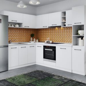 Set Mobila Bucatarie Colt Mina Pure 180*260 Alb C58