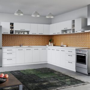 Set Mobila Bucatarie Colt Mina Pure 280*280 Alb C65