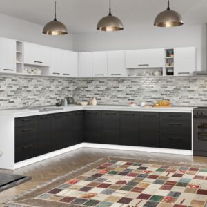 Set Mobila Bucatarie Colt Mina Yang 280*280 Ferrara/Alb C146