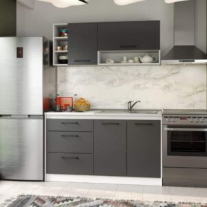 Set Mobila Bucatarie Mina Grafit 140 Gri Antracit C74