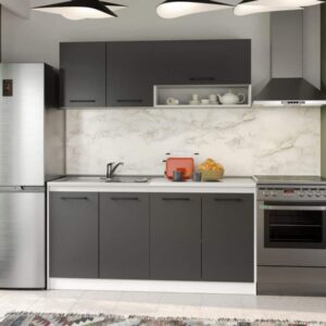 Set Mobila Bucatarie Mina Grafit 160 Gri Antracit C77