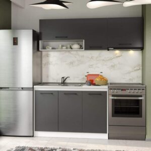 Set Mobila Bucatarie Mina Grafit 180 Gri Antracit C78
