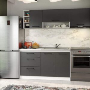 Set Mobila Bucatarie Mina Grafit 200 Gri Antracit C75