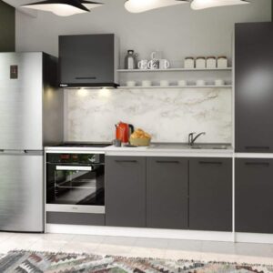 Set Mobila Bucatarie Mina Grafit 220 Gri Antracit C84