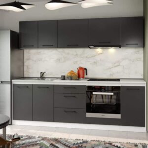 Set Mobila Bucatarie Mina Grafit 240 Gri Antracit C69