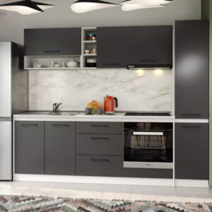 Set Mobila Bucatarie Mina Grafit 244 Gri Antracit C71