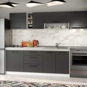 Set Mobila Bucatarie Mina Grafit 260 Gri Antracit C70