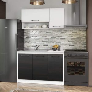 Set Mobila Bucatarie Mina Yang 120 Ferrara/Alb C133