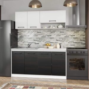 Set Mobila Bucatarie Mina Yang 160 Ferrara/Alb C131