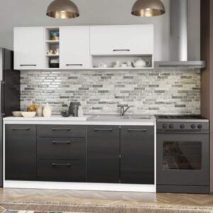 Set Mobila Bucatarie Mina Yang 180 Ferrara/Alb C126