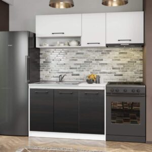 Set Mobila Bucatarie Mina Yang 180 Ferrara/Alb C132