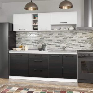 Set Mobila Bucatarie Mina Yang 200 Ferrara/Alb C122