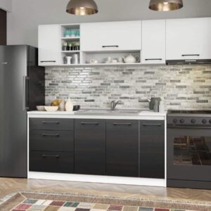 Set Mobila Bucatarie Mina Yang 230 Ferrara/Alb C137