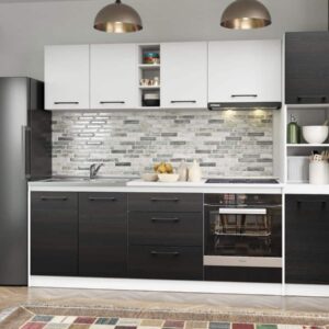 Set Mobila Bucatarie Mina Yang 244 Ferrara/Alb C135