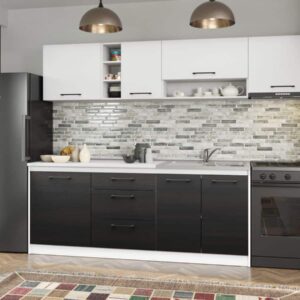 Set Mobila Bucatarie Mina Yang 260 Ferrara/Alb C124