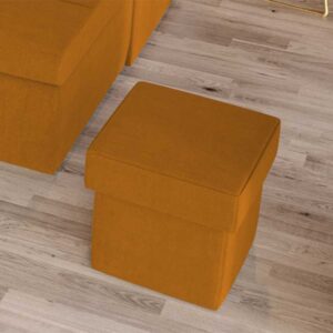 Taburet Patrat Portocaliu