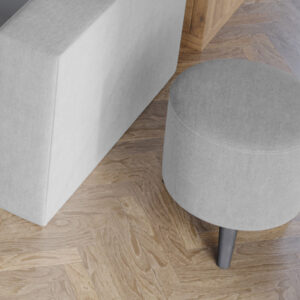 Taburet Puf Gri Deschis