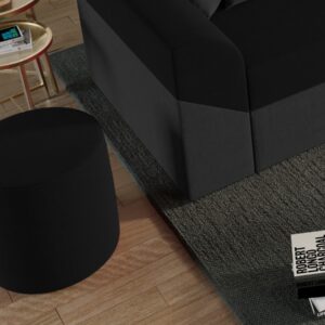 Taburet Smart Tapitat Negru