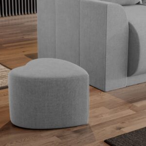 Taburet Inimioara Gri Deschis