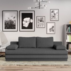 Canapea Extensibila Sensi plusata aspect lana gri