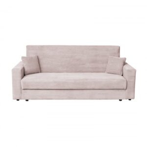 Canapea CORINNE LUX extensibila, 3 locuri, cu lada depozitare, roz pudra, 220x90x96 cm