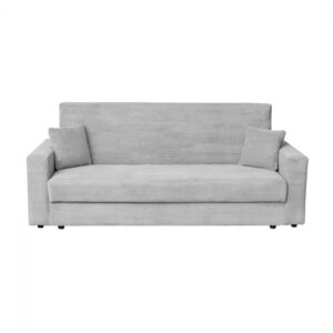 Canapea CORINNE LUX extensibila, 3 locuri, cu lada depozitare, gri deschis, 220x90x96 cm