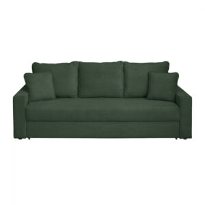 Canapea NICO II LUX extensibila, 3 locuri, cu arcuri si lada depozitare, verde smarald, 220x85x75 cm