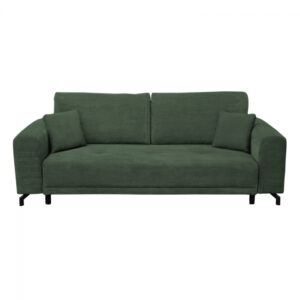 Canapea VEGA extensibila, 3 locuri, cu arcuri si lada depozitare, verde smarald, 237x110x73 cm