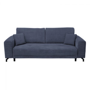 Canapea VEGA extensibila, 3 locuri, cu arcuri si lada depozitare, albastru, 240x111x72 cm