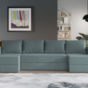 Coltar U Extensibil cu lada Alfa turcoaz Barrel 72