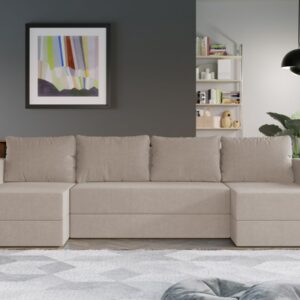 Coltar U Extensibil cu lada Alfa crem